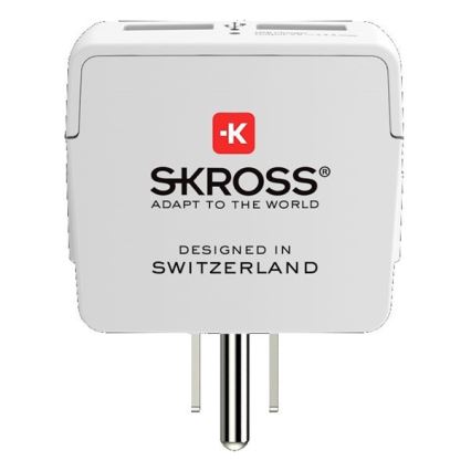 Reseadapter  diameter  USA 230V + 2x USB port