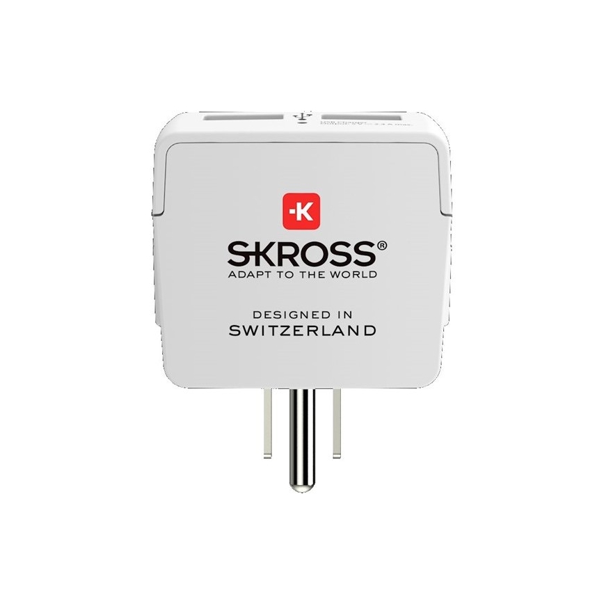 Reseadapter  diameter  USA 230V + 2x USB port