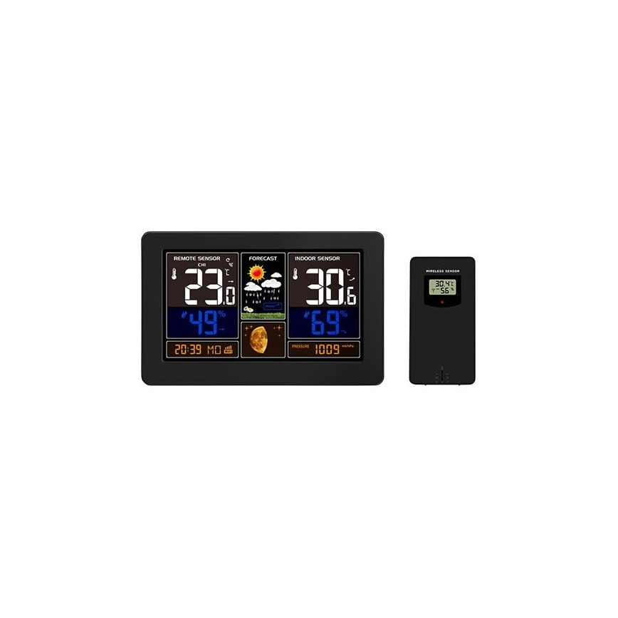 Väderstation  med LCD-färgskärm2xAA/5V Wi-Fi Tuya