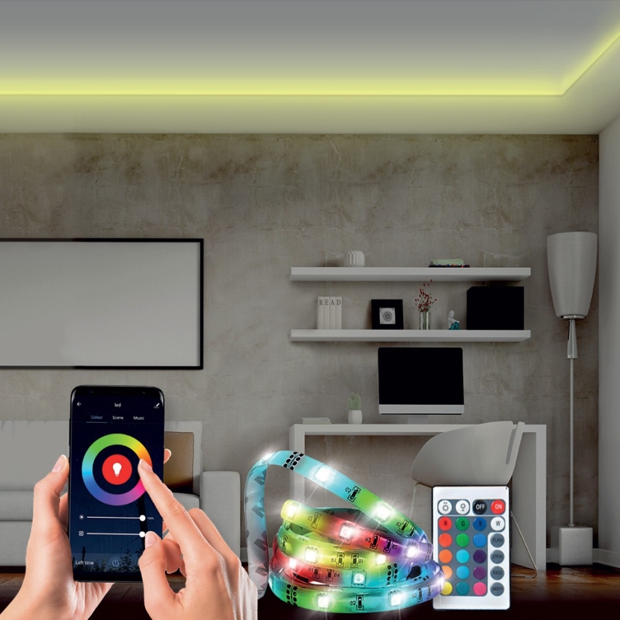 LED RGB ljusreglerad  ljusslinga LED/20W/230V 5m IP65 Tuya + Fjärrkontroll