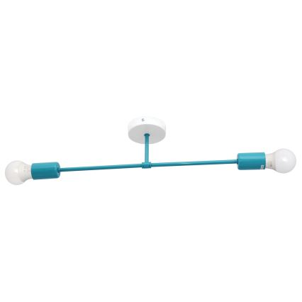 Surface-mounted takkrona  CAMBRIDGE 2xE27/15W/230V blå 