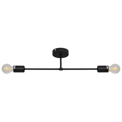 Surface-mounted takkrona  CAMBRIDGE 2xE27/15W/230V svart 