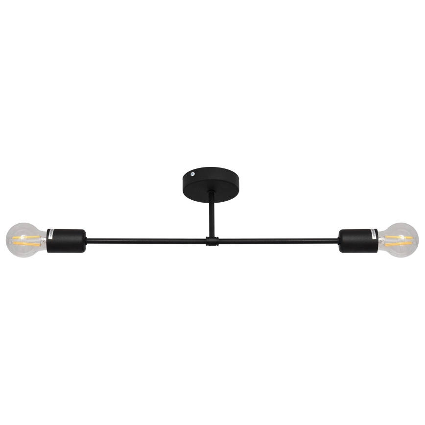 Surface-mounted takkrona  CAMBRIDGE 2xE27/15W/230V svart 