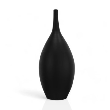 Svart keramisk vas 47 cm