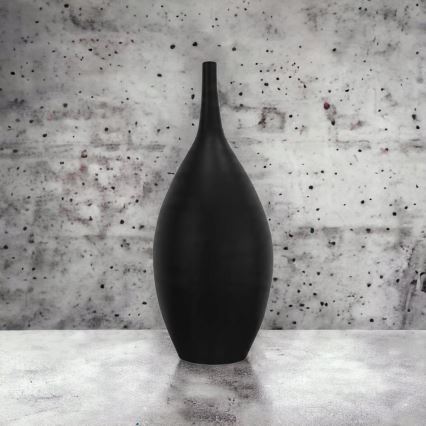 Svart keramisk vas 47 cm