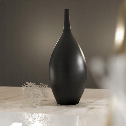 Svart keramisk vas 47 cm