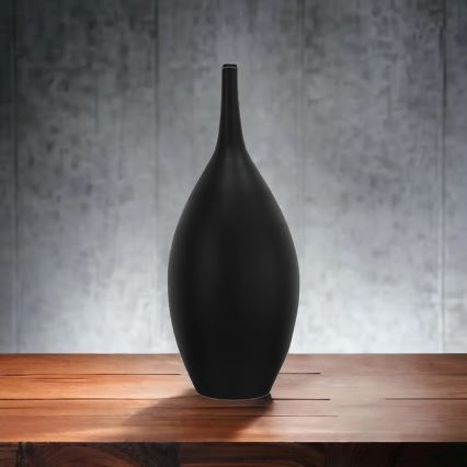 Svart keramisk vas 47 cm