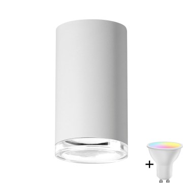 Світильник для ванної LED RGBW з діммером TURYN 1xGU10/6,5W/230V 2700-6500K Wi-Fi IP44 білий