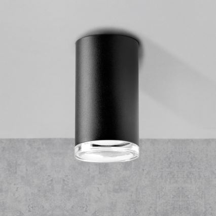 Світильник для ванної LED RGBW з регулюванням яскравості TURYN 1xGU10/6,5W/230V 2700-6500K Wi-Fi IP44 чорний
