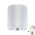 Світильник настінний LED RGBW JUPITER 1xE27/6,5W/230V 2700-6500K Wi-Fi діаметром 13 см білий