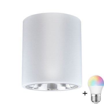 Світильник настінний LED RGBW JUPITER 1xE27/6,5W/230V 2700-6500K Wi-Fi діаметром 13 см білий