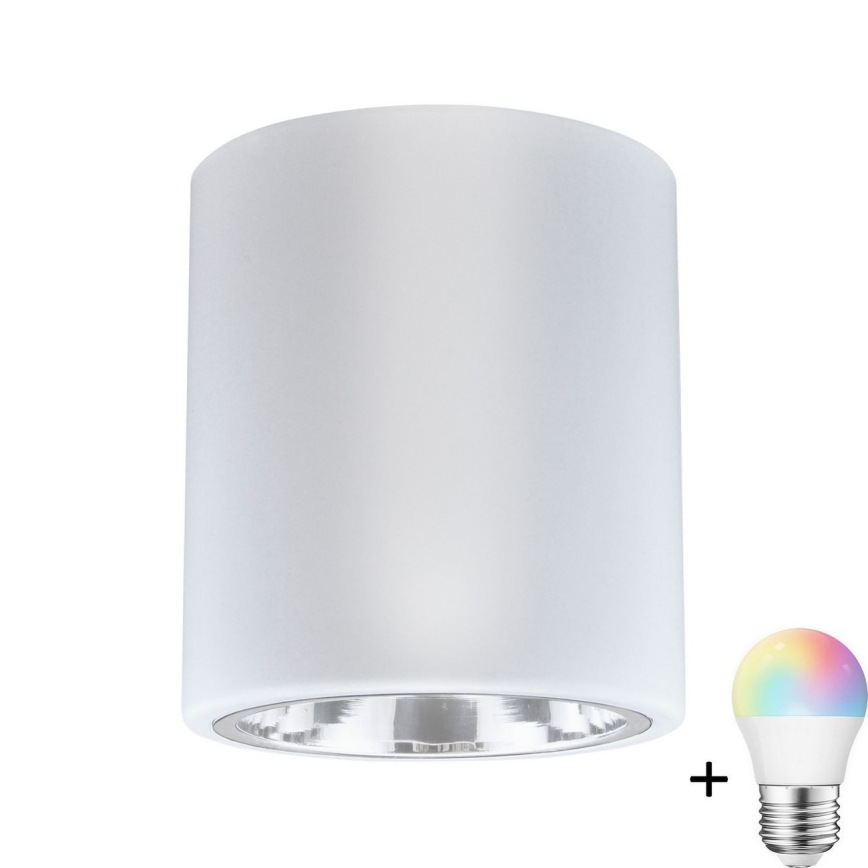 Світильник настінний LED RGBW JUPITER 1xE27/6,5W/230V 2700-6500K Wi-Fi діаметром 13 см білий