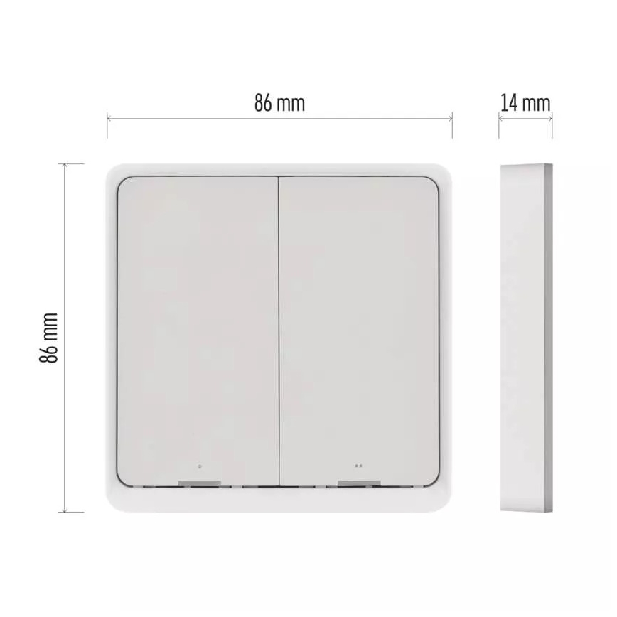 Switch 2-knapp GoSmart Tuya vit
