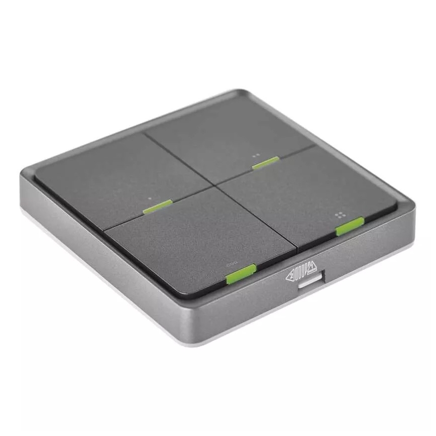 Switch 4-knapp GoSmart Tuya svart