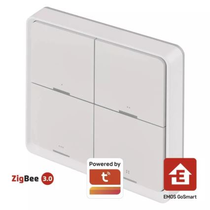 Switch 4-knapp GoSmart Tuya vit