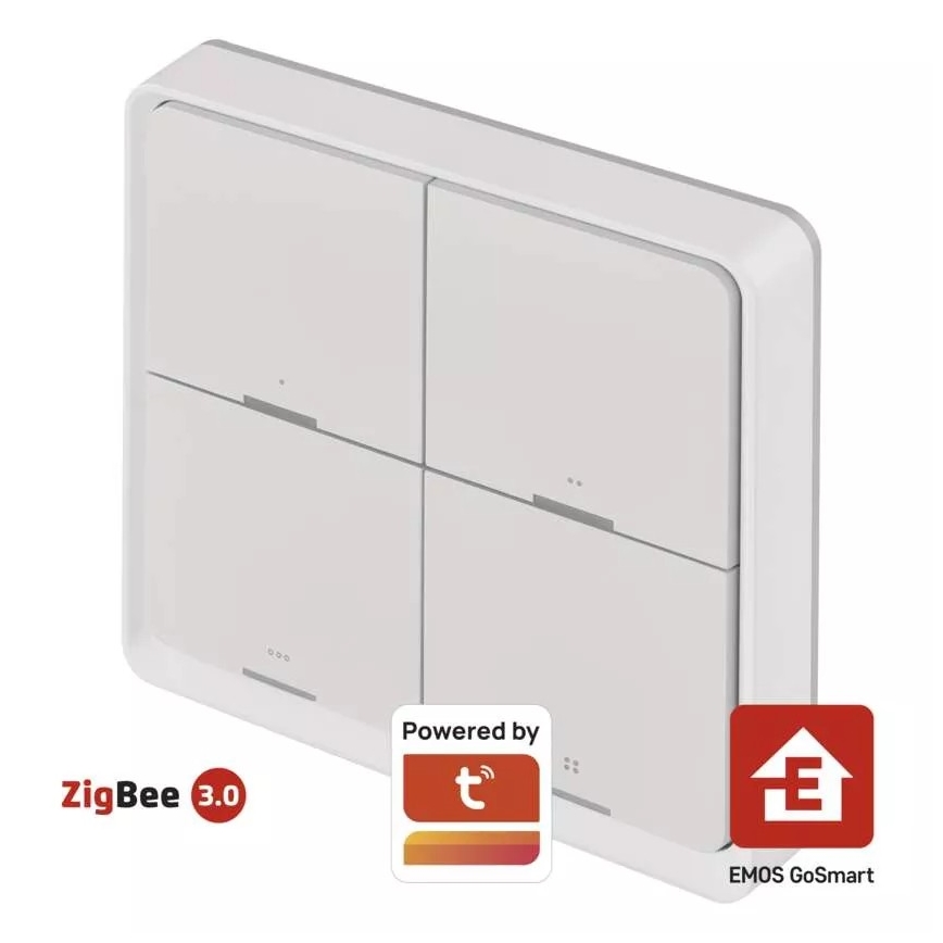 Switch 4-knapp GoSmart Tuya vit