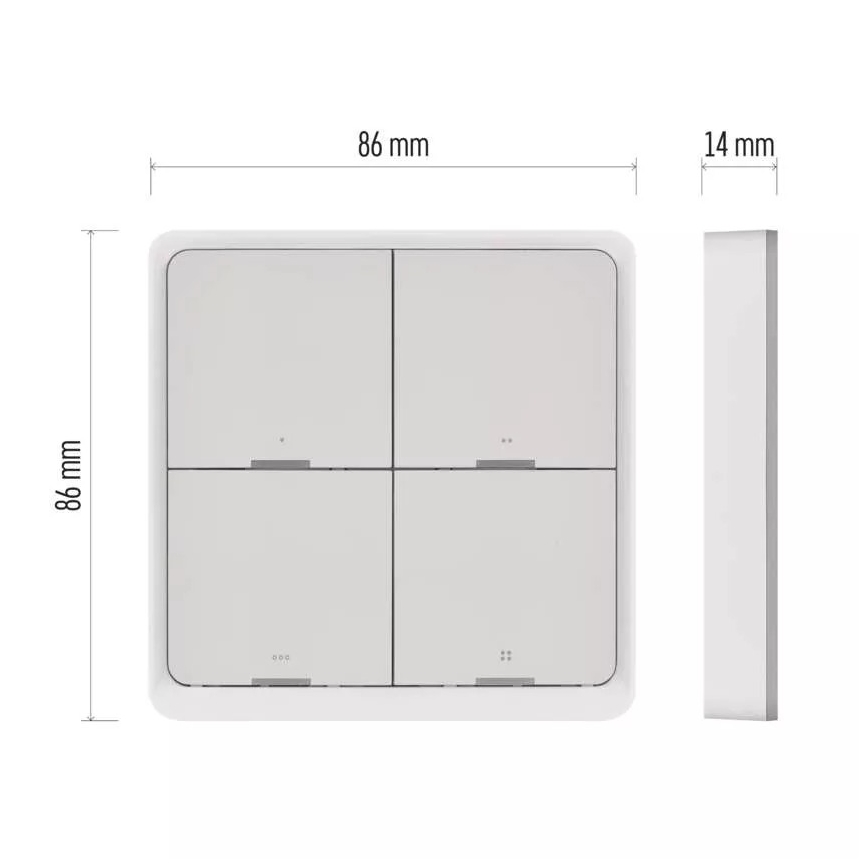 Switch 4-knapp GoSmart Tuya vit
