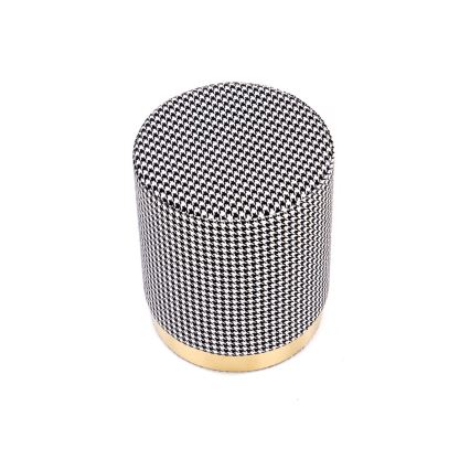 Taburett ARUNA diameter 36 cm vit/svart/guld