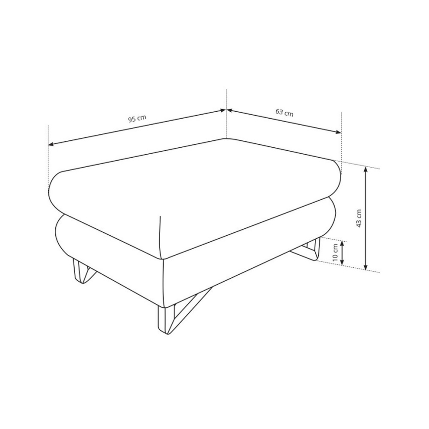 Taburett AVESTA 63x95 cm blå