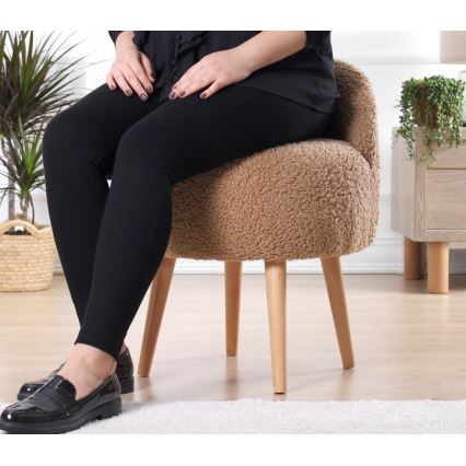 Taburett MIKI Ø 46 cm, brun