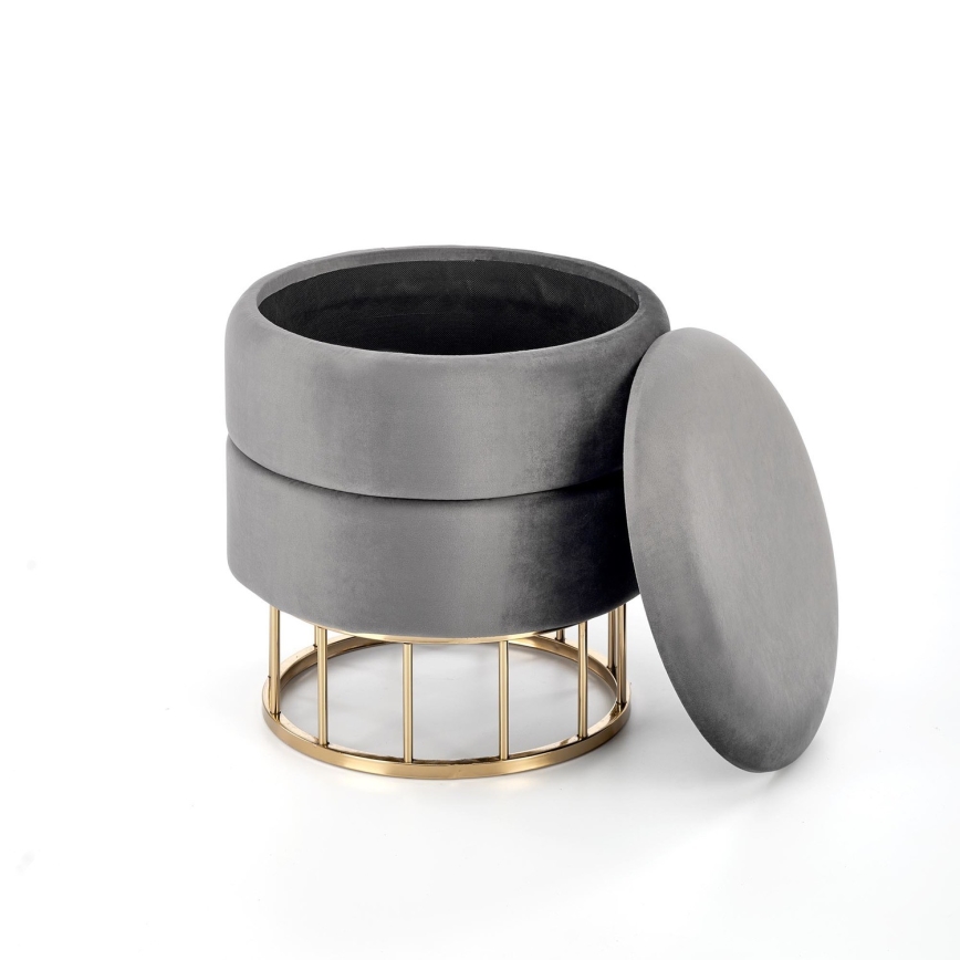 Taburett MINTY diameter 37 cm grå/guld