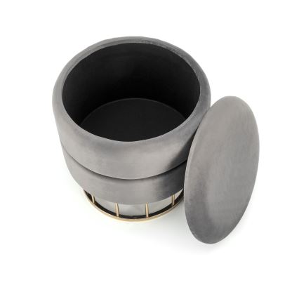 Taburett MINTY diameter 37 cm grå/guld