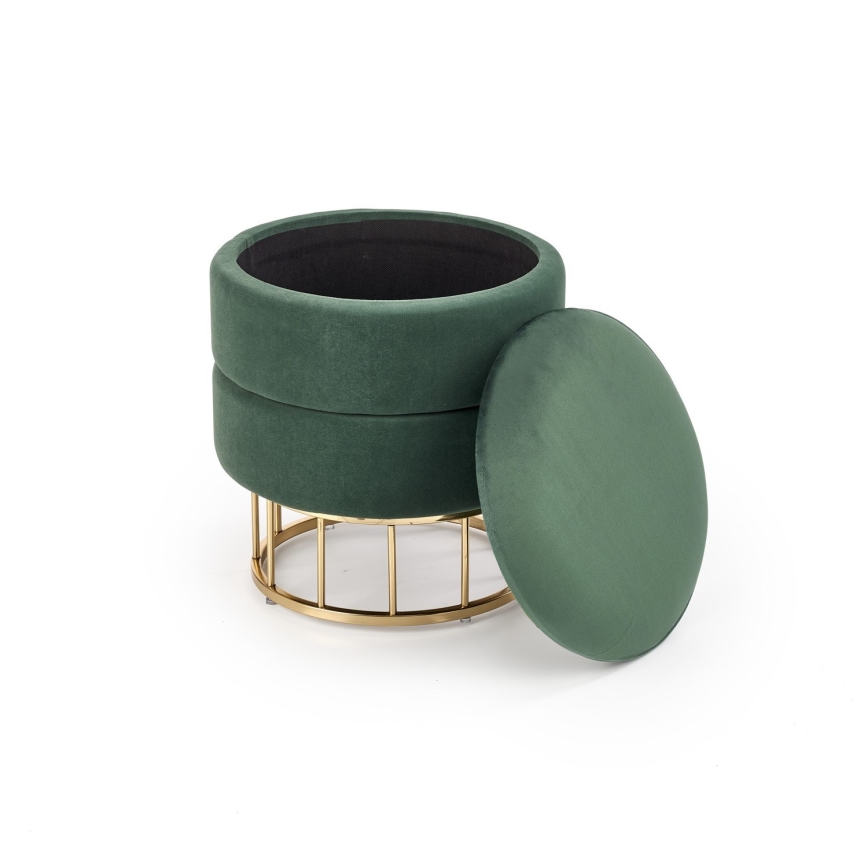 Taburett MINTY diameter 37 cm grön/guld
