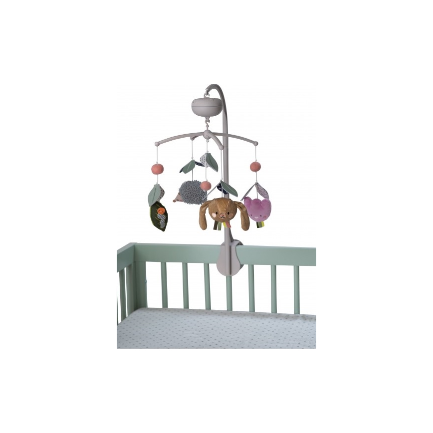 Taf Toys - Musikalisk spjälsängsmobil Trädgård 3xAAA