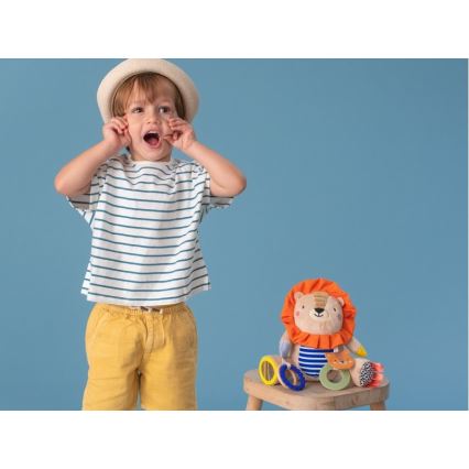 Taf Toys - Plyschleksak med tuggleksak 25 cm lejon