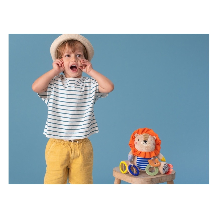 Taf Toys - Plyschleksak med tuggleksak 25 cm lejon