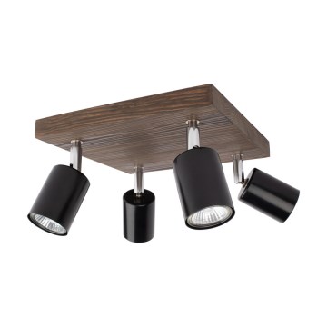 Tak spotlight MANARA 4xGU10/5W/230V valnöt