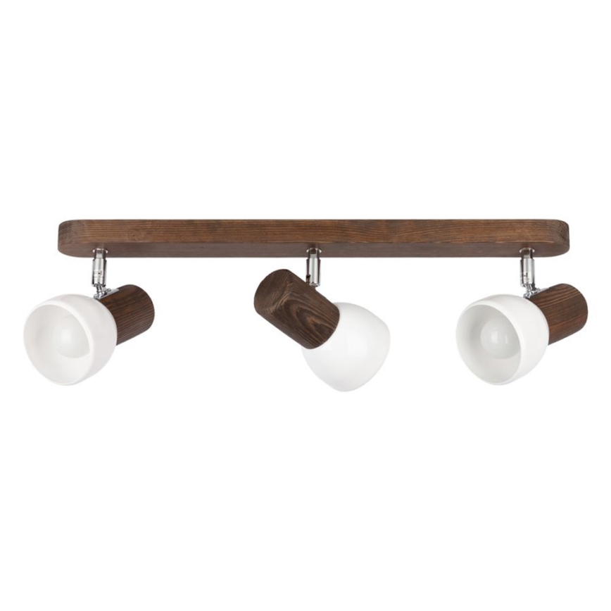 Tak spotlight NEL 3xE27/15W/230V valnöt