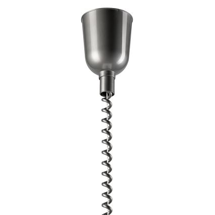 Nedhissbar taklampa CHIARA 1xE27/60W/230V silver/beige/bok