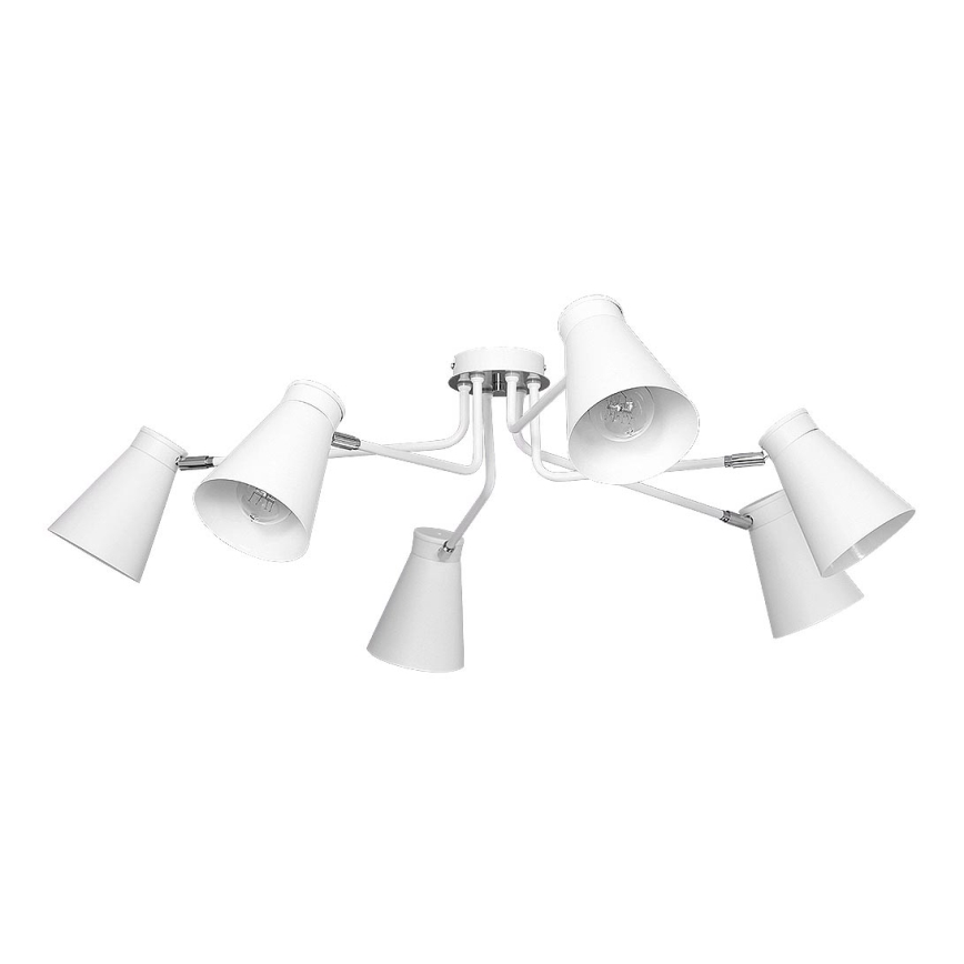Takbelysning BEVAN 6 6xE27/60W vit