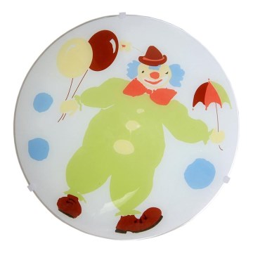 Takbelysning för barn CLOWN 1xE27/60W/230V diameter 300 mm