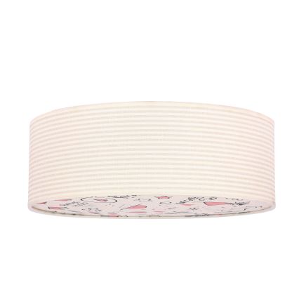 Takbelysning för barn KIDDY 2xE27/40W/230V beige/rosa