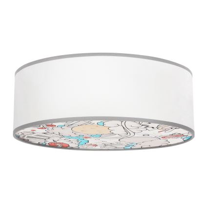Takbelysning för barn KIDDY 2xE27/40W/230V vit/beige
