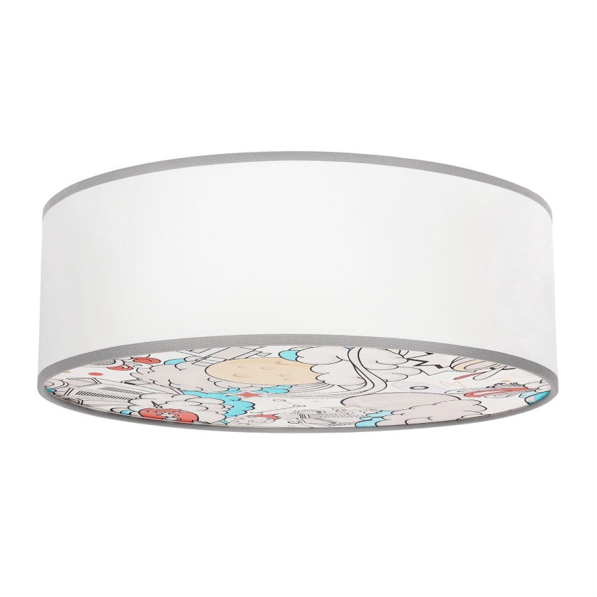 Takbelysning för barn KIDDY 2xE27/40W/230V vit/beige
