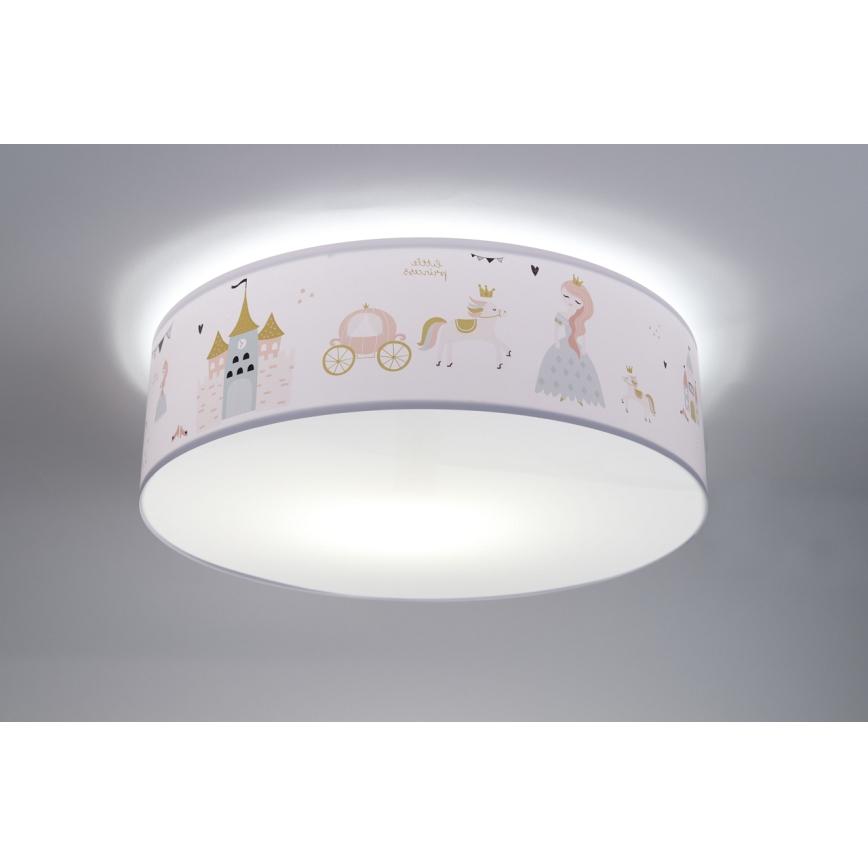 Takbelysning för barn SWEET DREAMS 2xE27/60W/230V diameter 40 cm