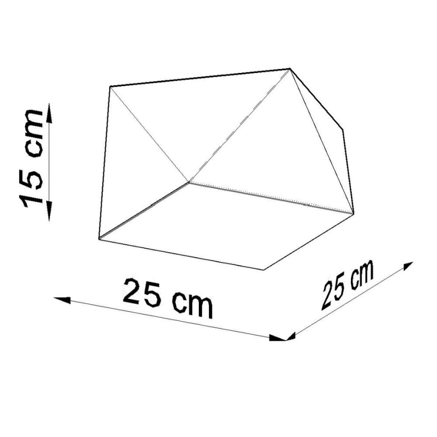 Takbelysning HEXA 1×E27/60W/230V Svart