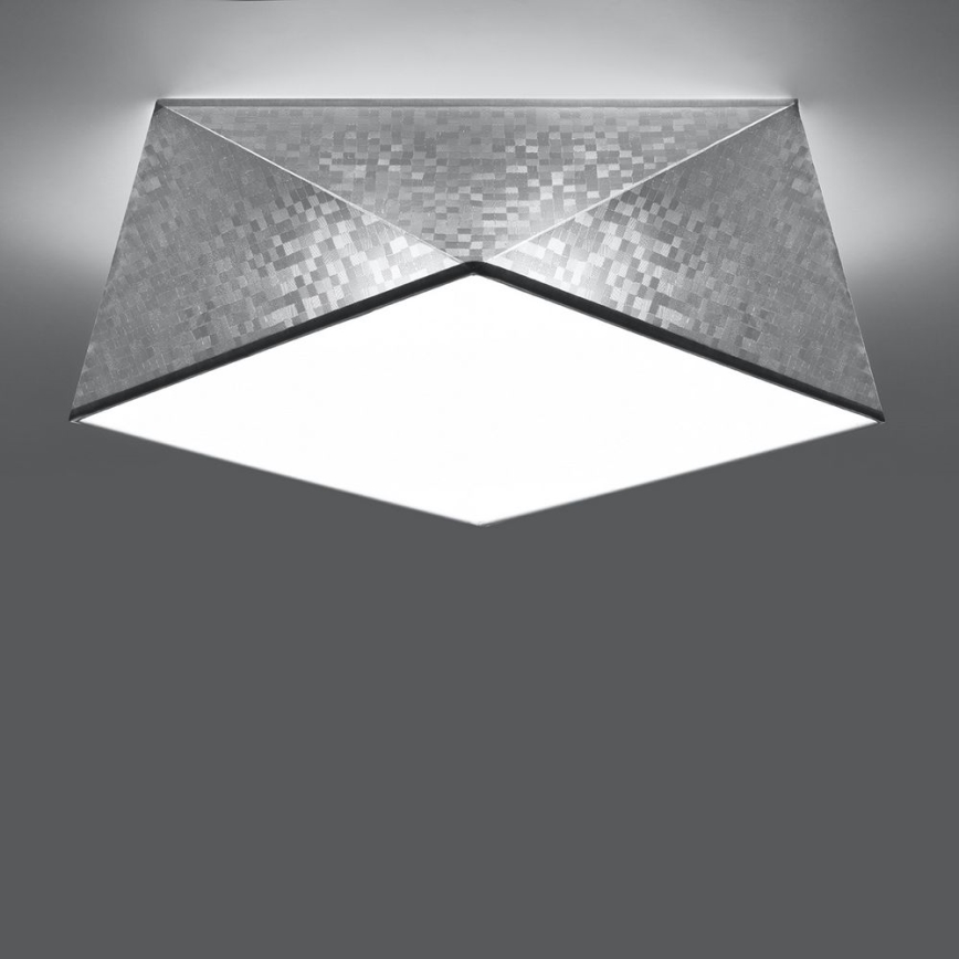 Takbelysning HEXA 2xE27/60W/230V silver