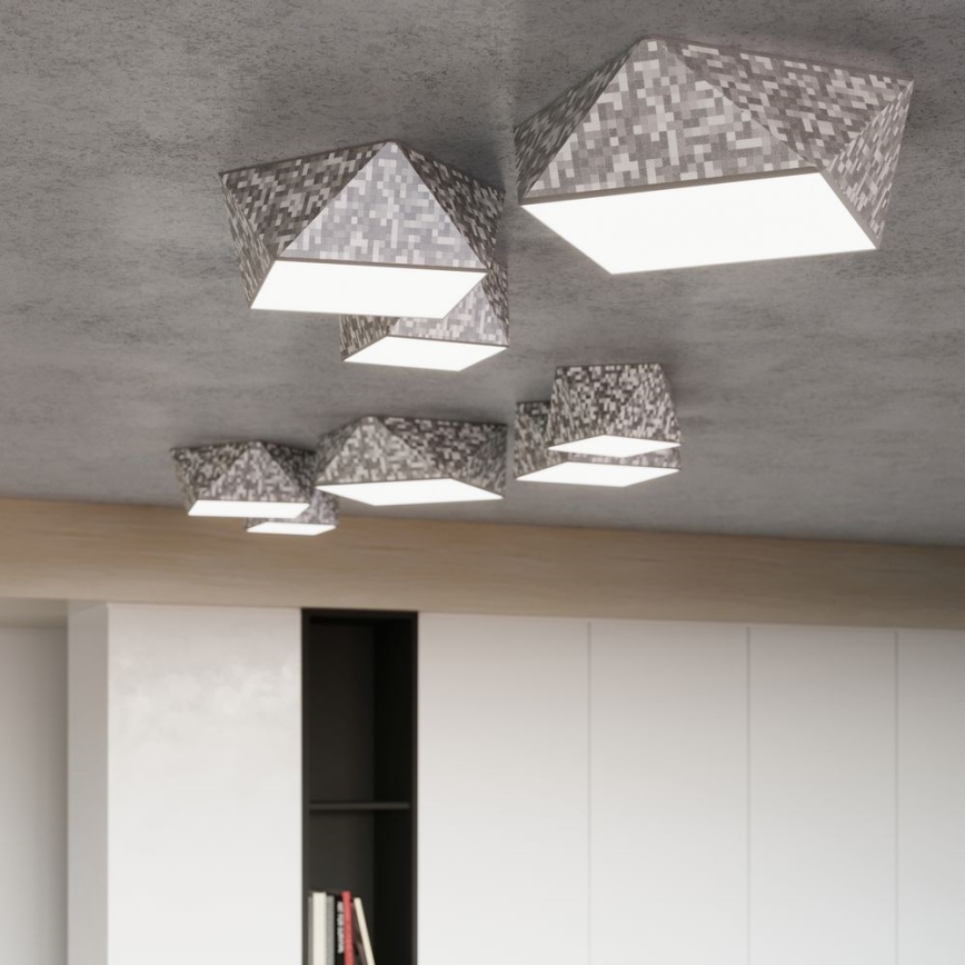 Takbelysning HEXA 3xE27/60W/230V silver
