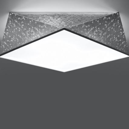 Takbelysning HEXA 3xE27/60W/230V silver