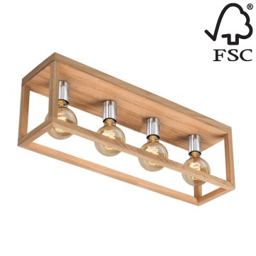 Takbelysning KAGO 4xE27/60W/230V matt ek -FSC-certifierad