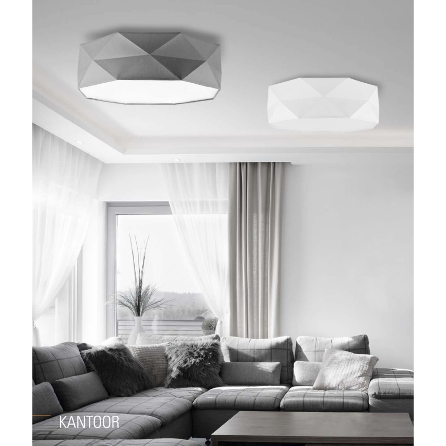 Takbelysning KANTOOR 4xE27/60W/230V vit