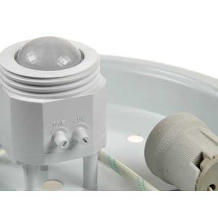 Takbelysning med sensor PLAFON 2xE27/80W/230V