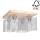 Takbelysning NORMAN WOOD 4xE27/25W/230V- FSC-certifierad