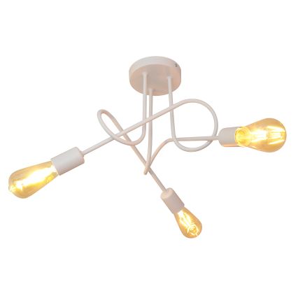 Takbelysning OXFORD 3xE27/15W/230V vit