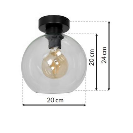 Takbelysning SOFIA 1xE27/60W/230V klar