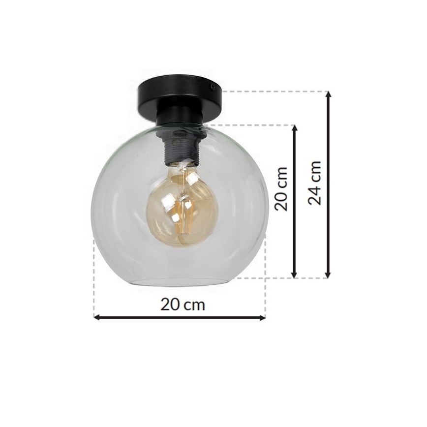 Takbelysning SOFIA 1xE27/60W/230V klar
